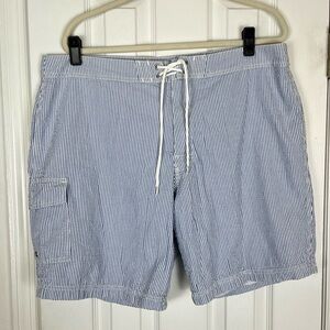 J. Crew Men’s Seersucker Cotton Striped Swim Trunks Board Shorts